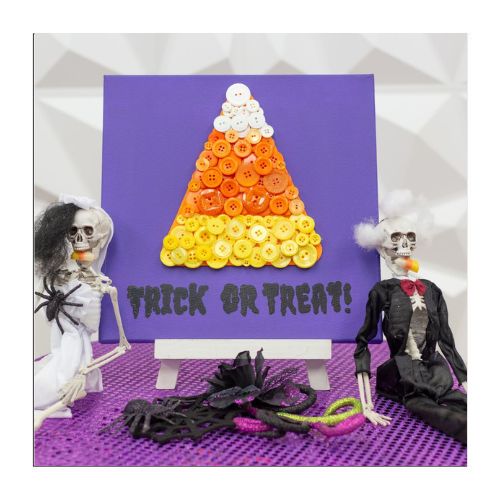 DIY Candy Corn Canvas Art
