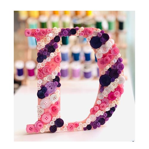 DIY Darling D Button Monogram