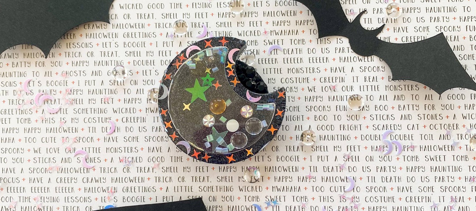 DIY Spooky Phone Pop Grip - Buttons Galore and More