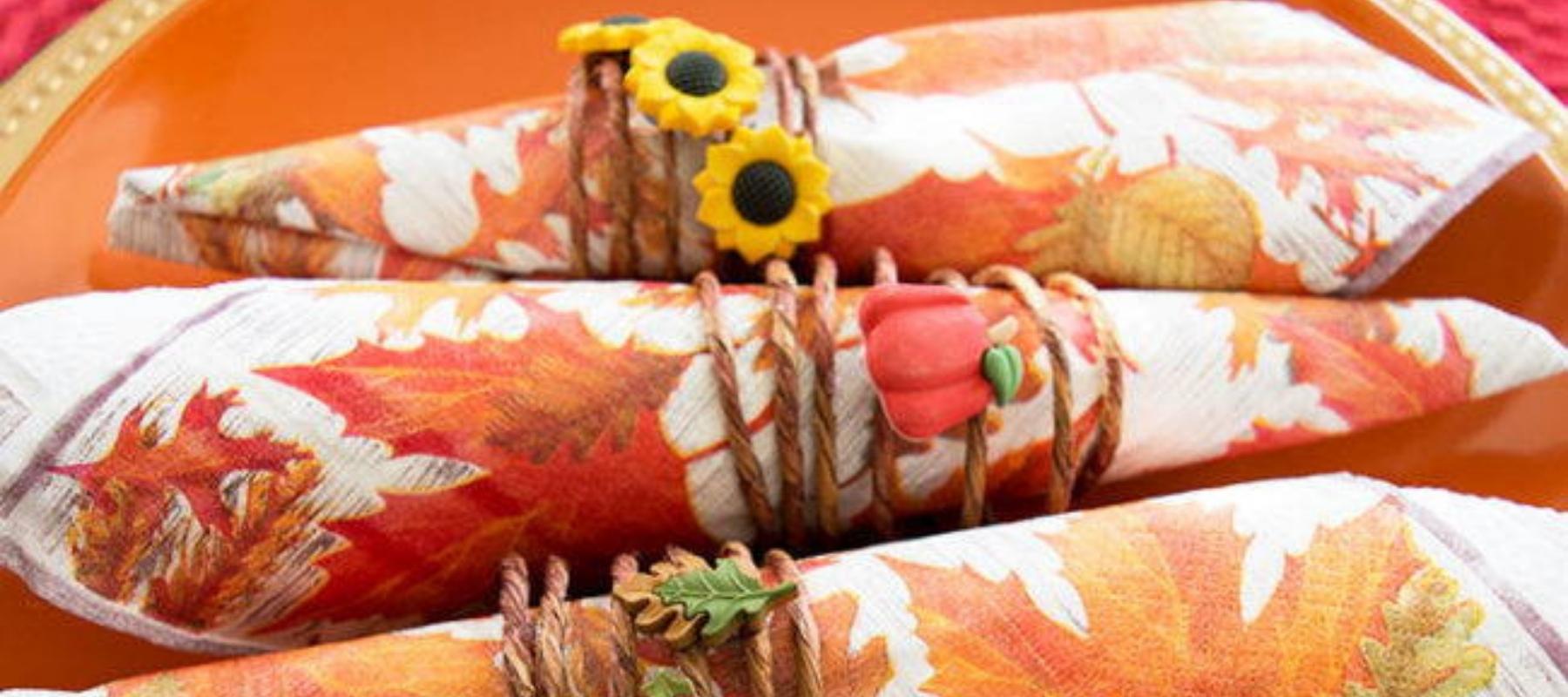 DIY Thanksgiving Napkin Rings - Buttons Galore and More