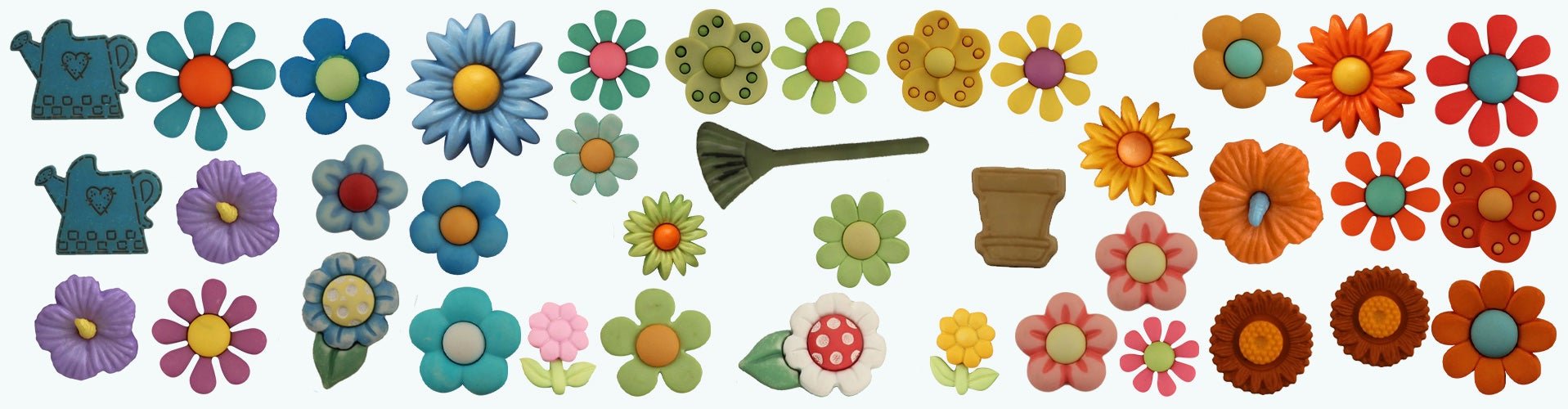 Flowers & Garden Single Bulk Buttons | Buttons Galore and More