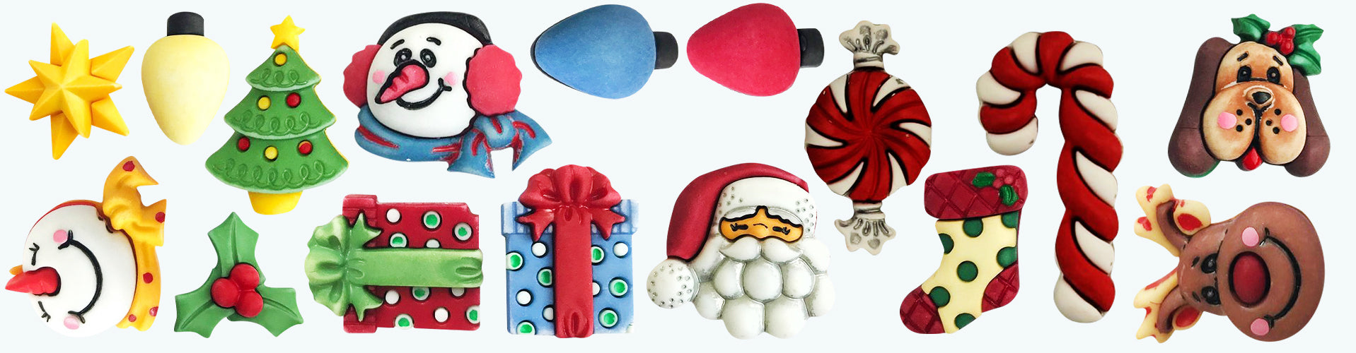 Buttons Galore Novelty Christmas Buttons for Sewing and Crafts - Here Comes  Santa - 18 Buttons