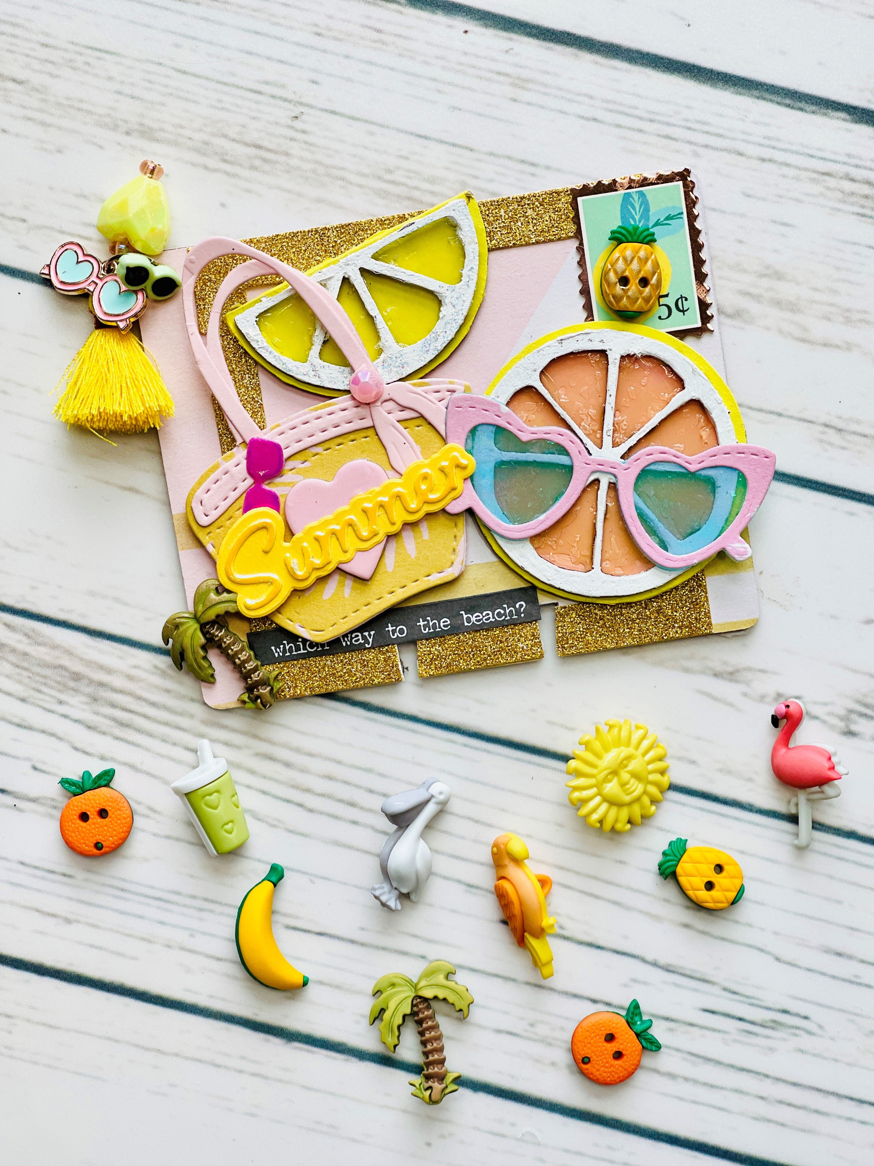 Summer Fruit Craft Buttons