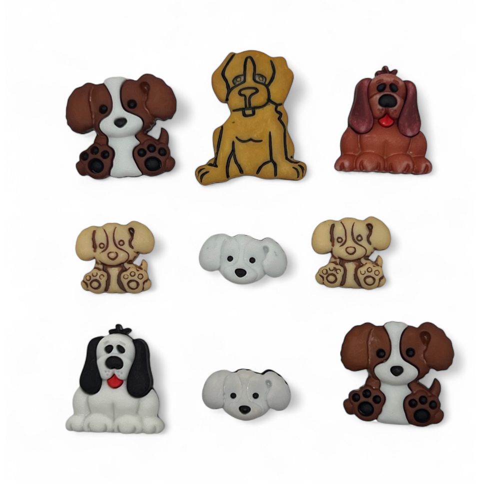 Dog Lover Button Assortment โ 50-Piece Dog-Themed Craft Buttons