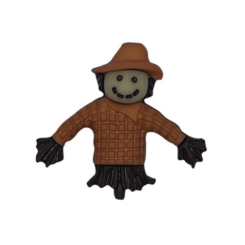 Scarecrow Craft Button – Fall & Harvest Embellishment