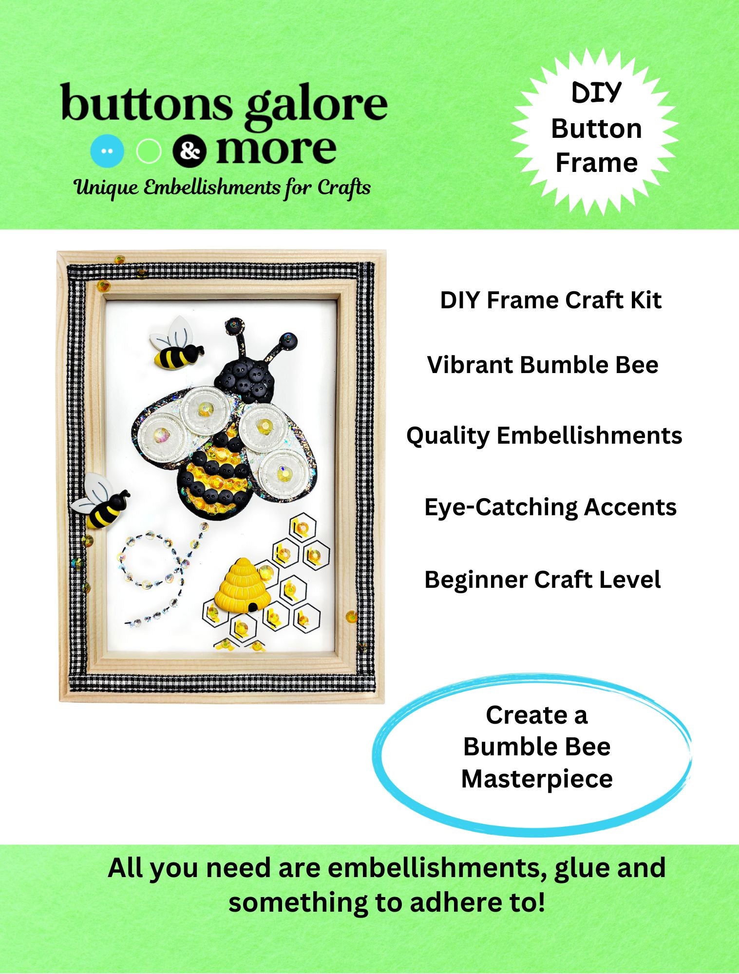 Bumble Bee Frame DIY Craft Kit
