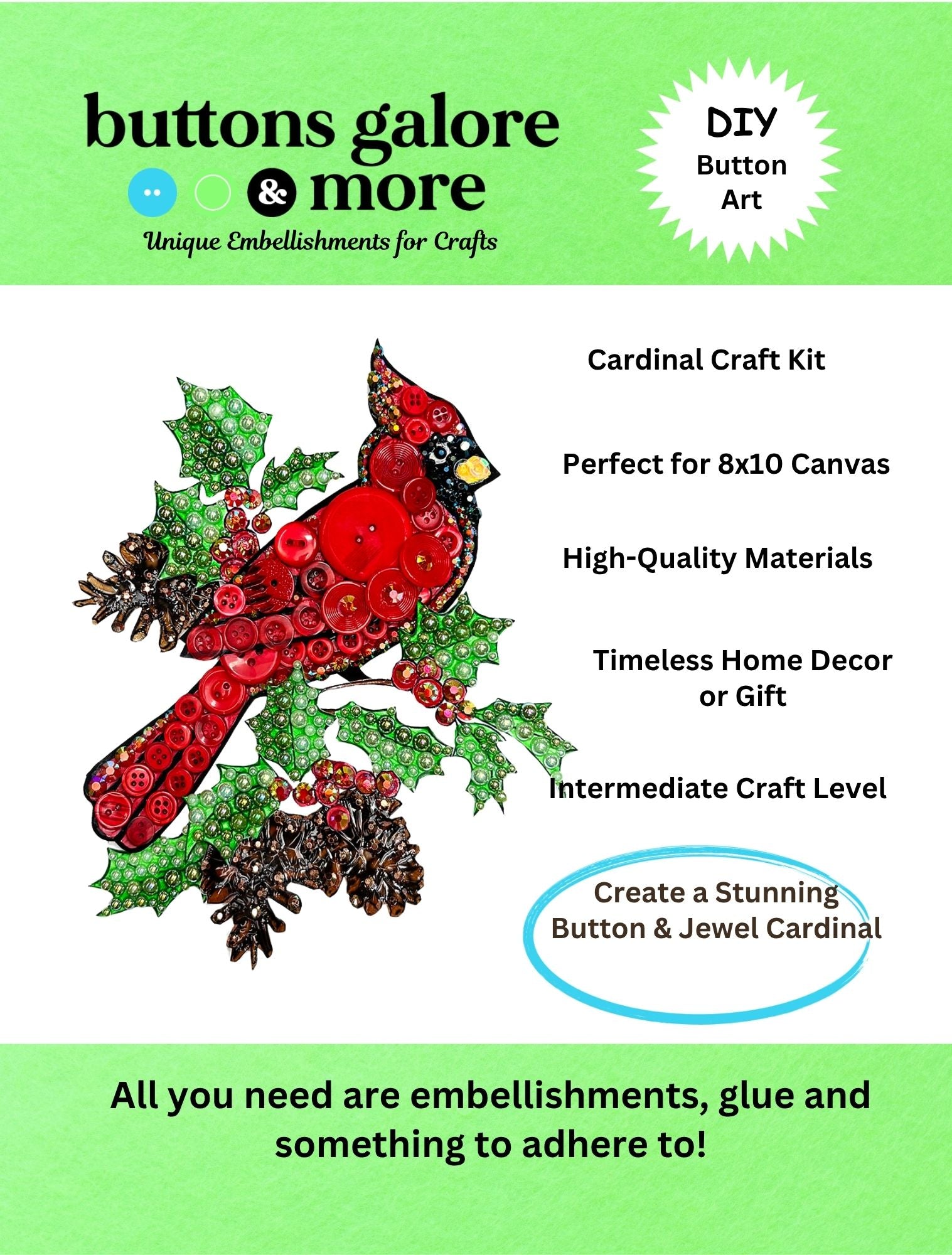 Cardinal Canvas DIY Craft Kit
