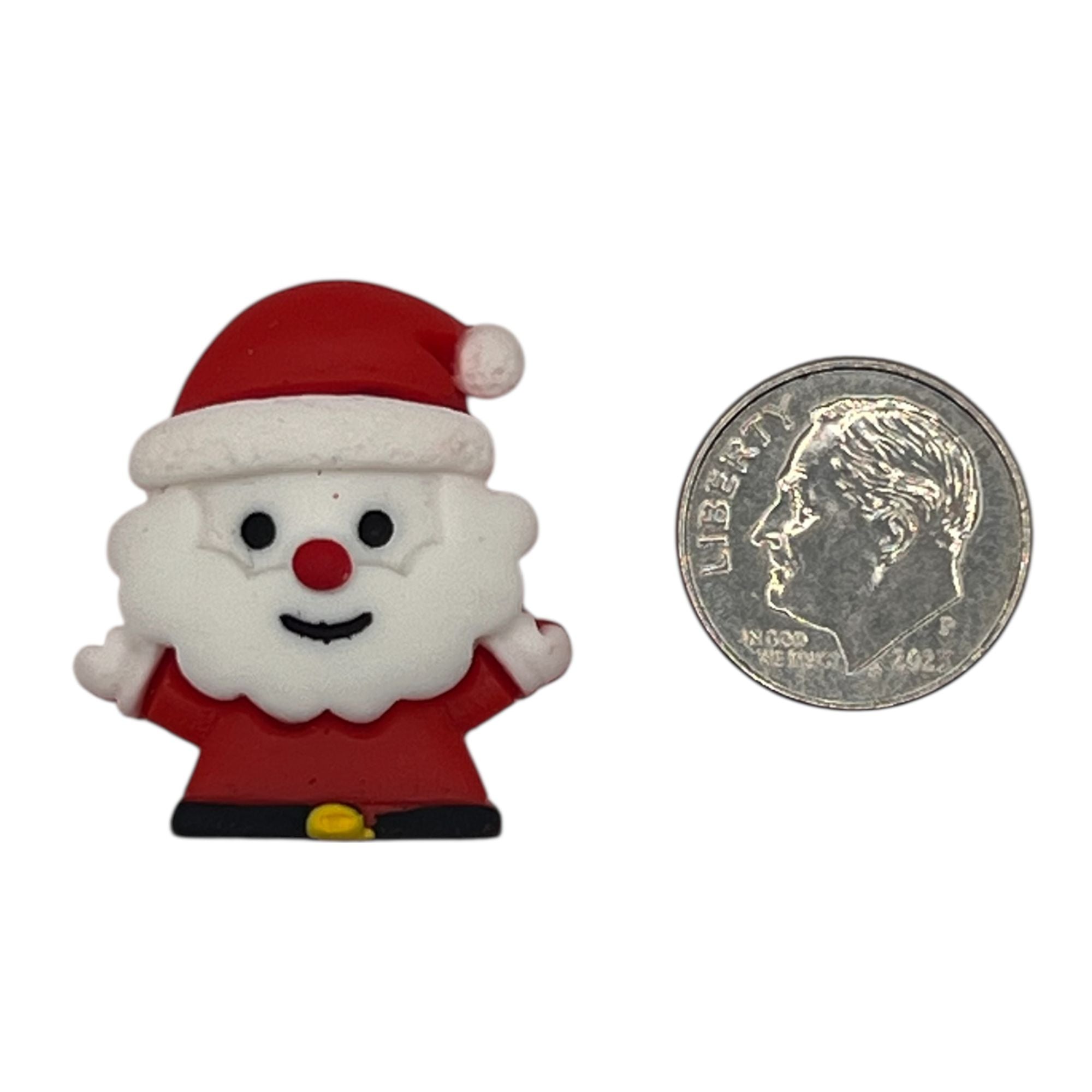 Hand Painted Santa Flat Back Resin – Christmas Craft Embellishment