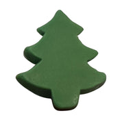Hand Painted Snowy Christmas Tree Flat Back Resin – Holiday Craft Embellishment - 25 pcs