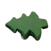 Hand Painted Snowy Christmas Tree Flat Back Resin – Holiday Craft Embellishment - 25 pcs