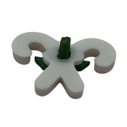 Crossed Candy Canes with Holly Christmas Craft Button – Holiday Sewing & DIY Embellishment