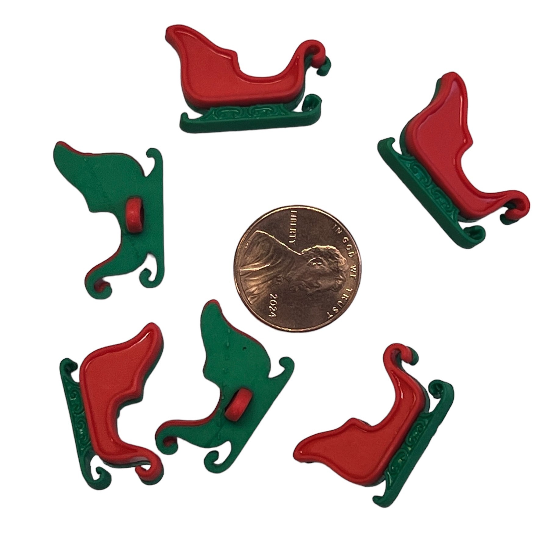 Christmas Sleigh Craft Button – Santa’s Sleigh Embellishment