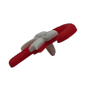 Candy Cane Button with White Bow – Christmas Craft & Sewing Embellishment