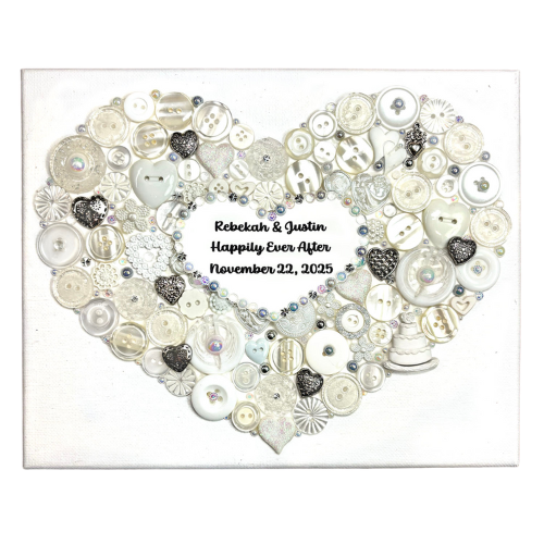 Wedding Heart Button DIY Craft Kit