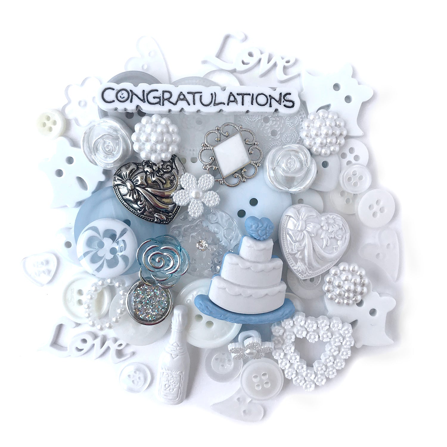 Wedding Heart Button DIY Craft Kit