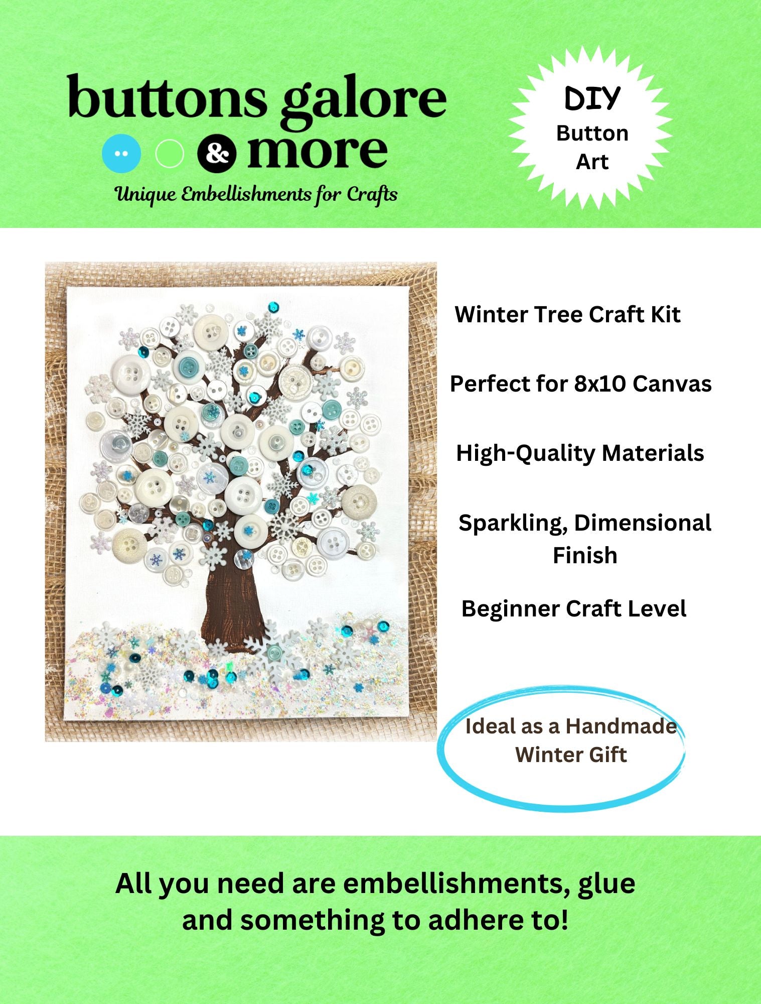 Winter Tree Canvas DIY Craft Kit