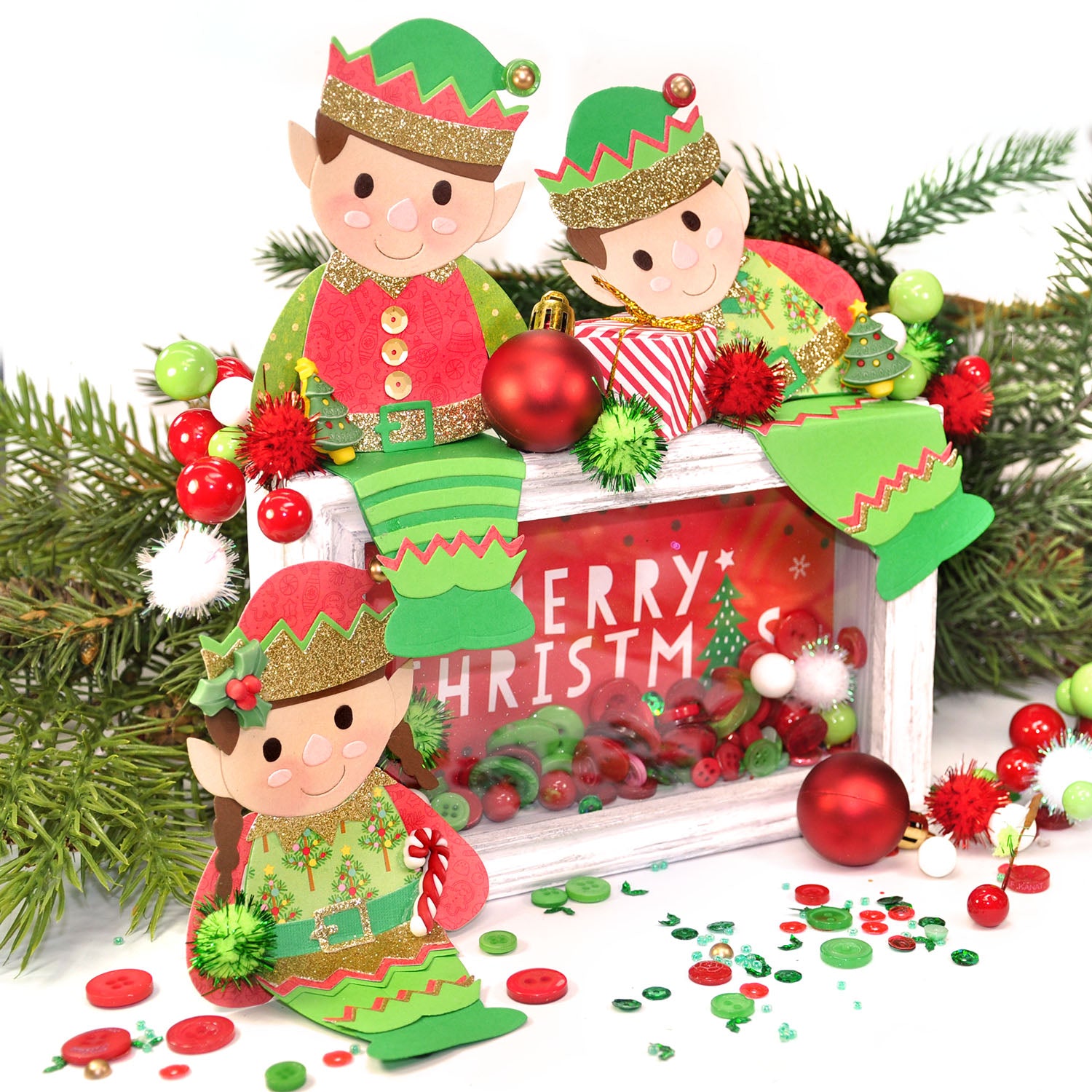Christmas Teddy Bear Flat Back Embellishment