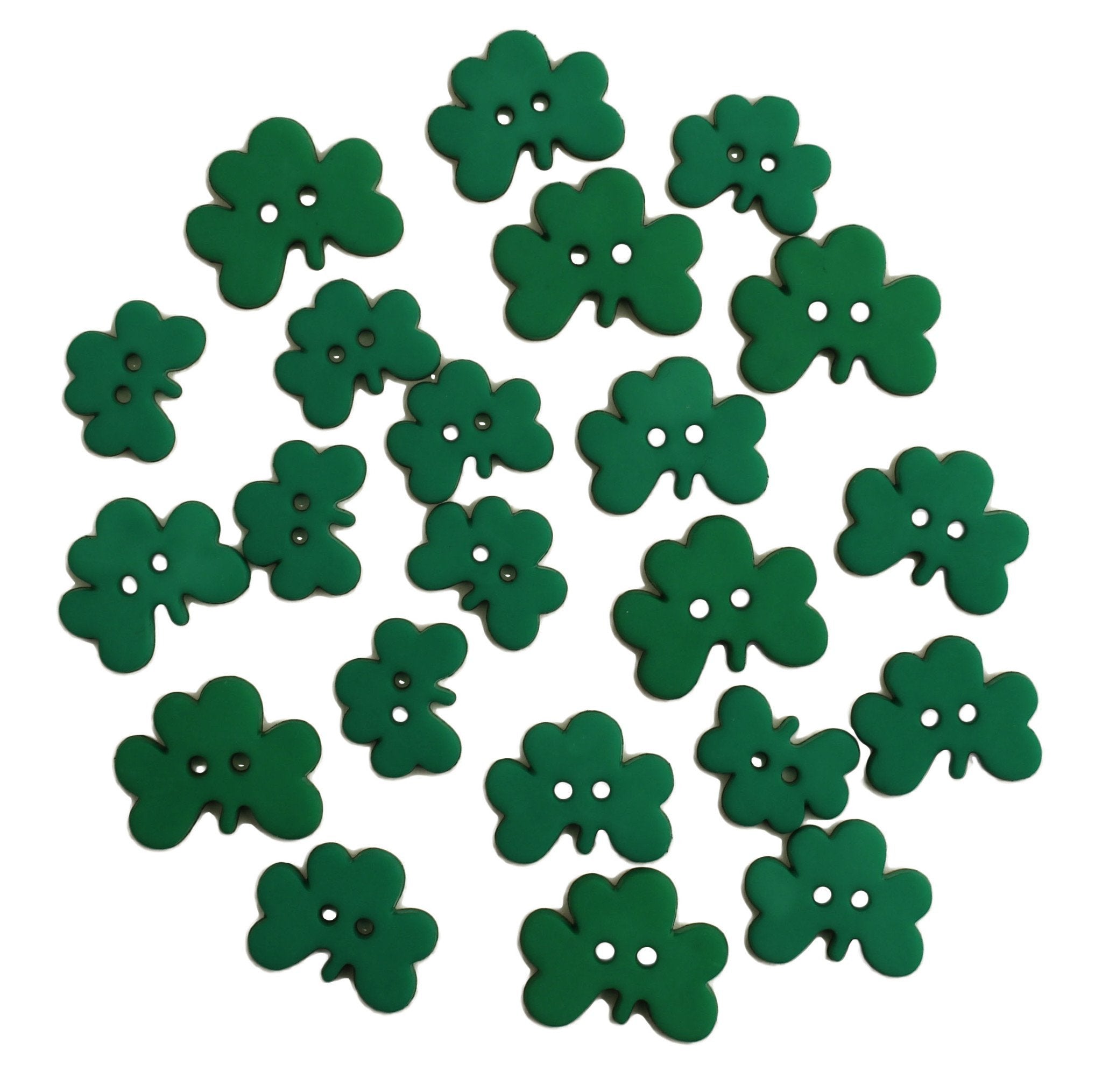 200 Pcs St. Patrick's Day Wood Buttons - Shamrock Shaped Buttons For Crafts, Sewing, Scrapbooking - View #2