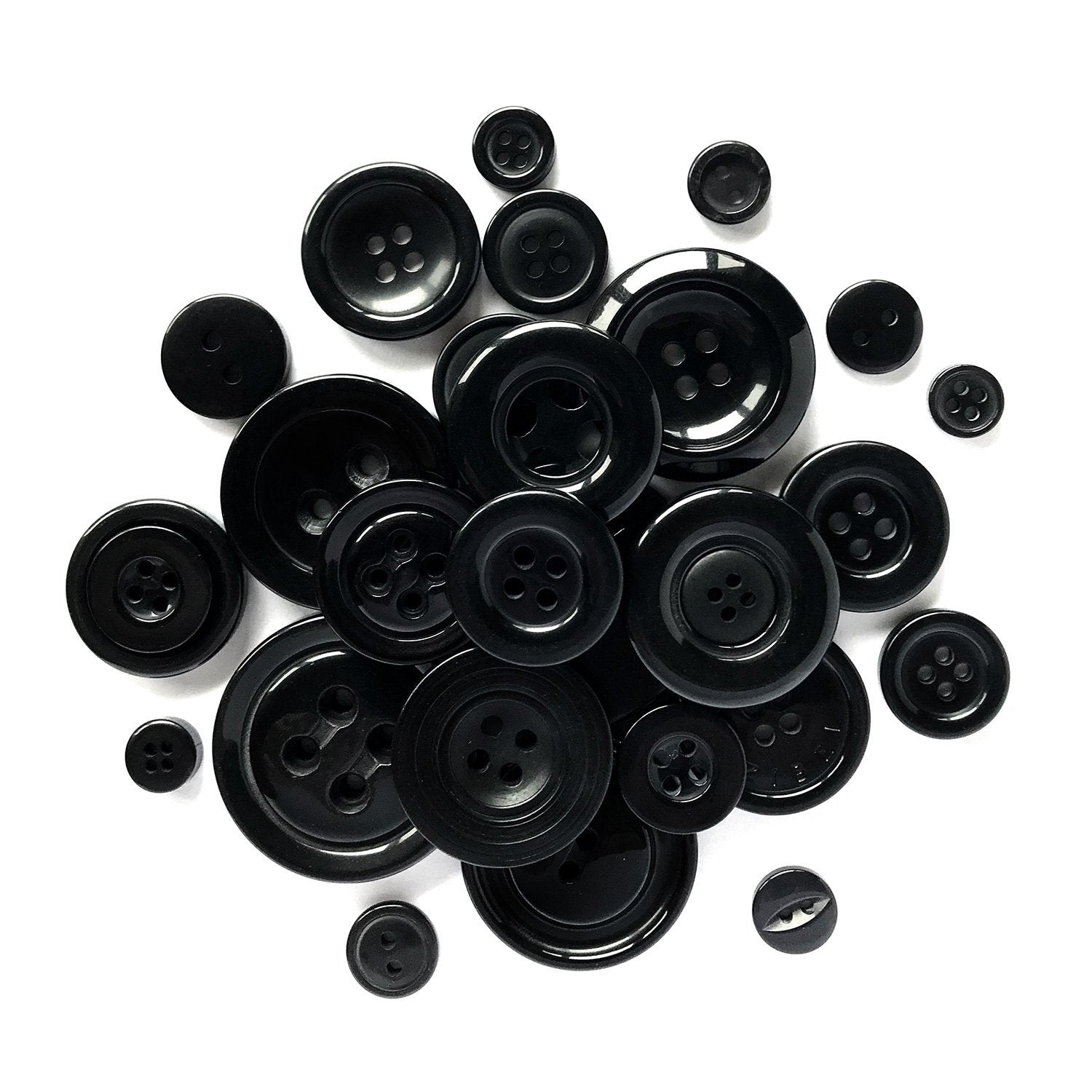 Black Buttons-BB19 - Buttons Galore and More
