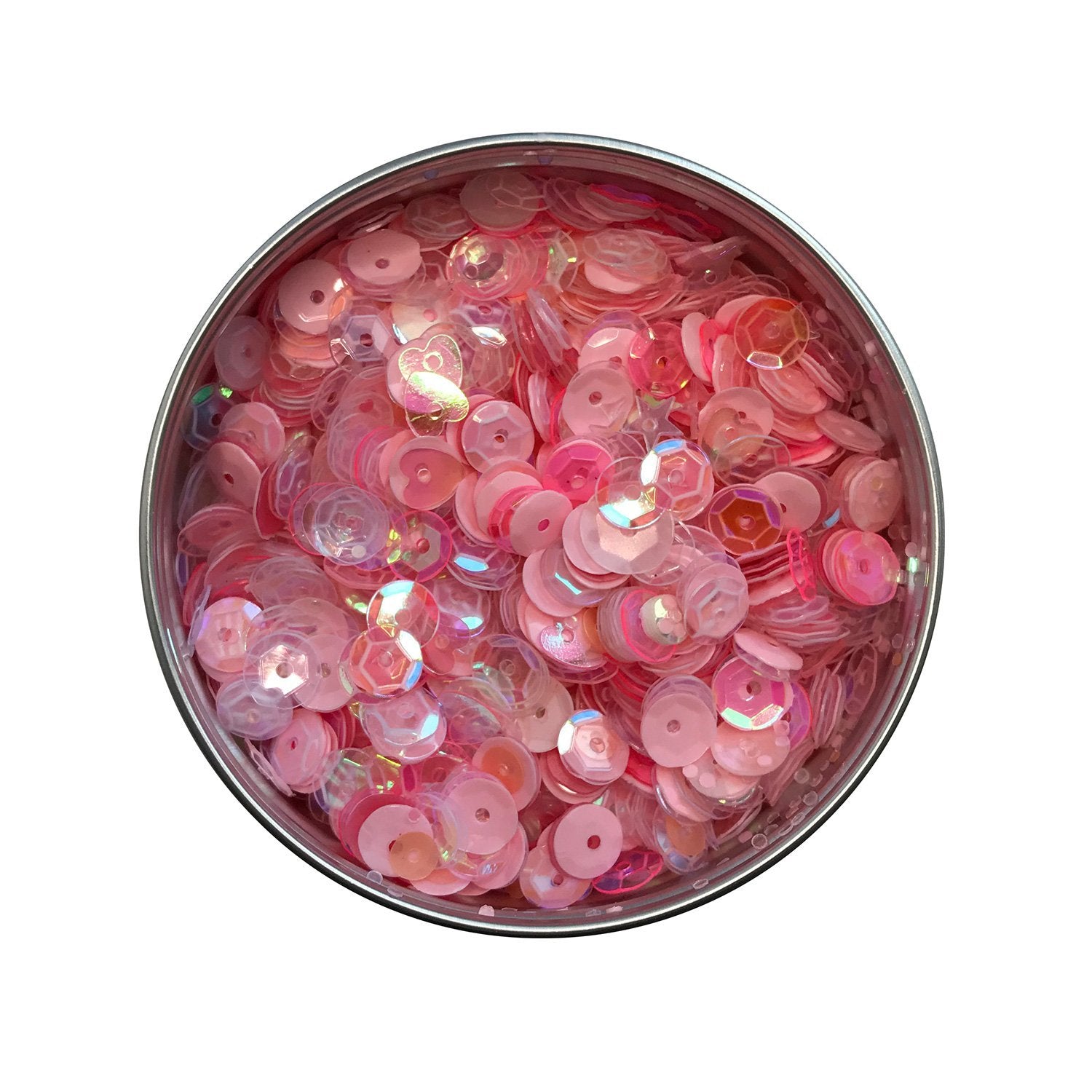 Blush Sequin Tin - Buttons Galore and More