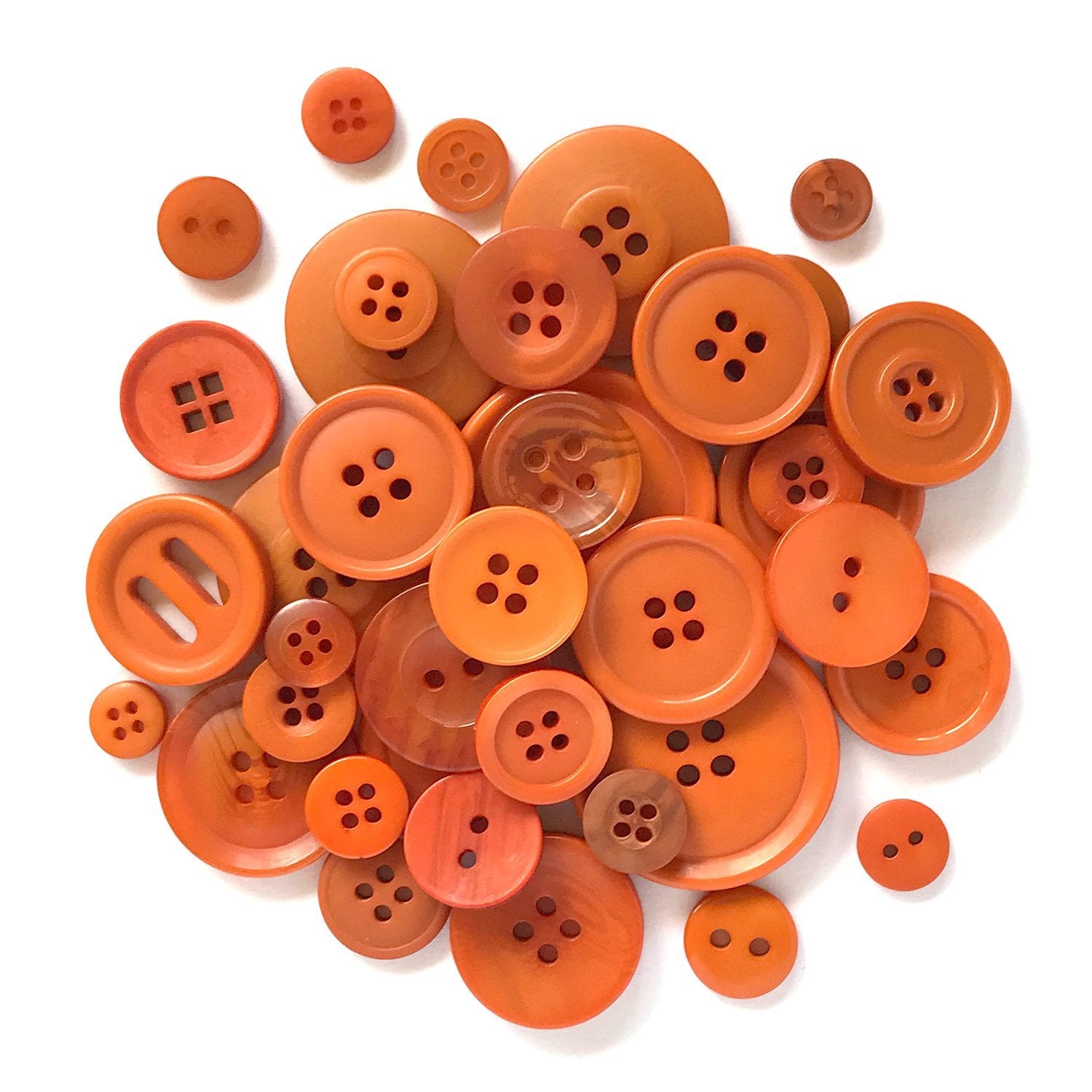 Carnival Orange Bulk Buttons