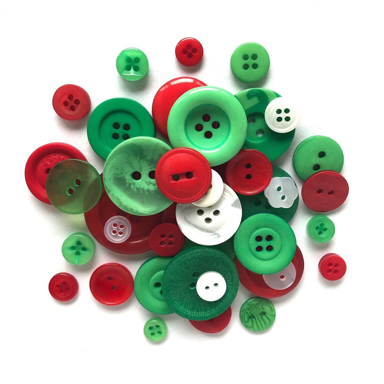 Buttons Galore 40+ Assorted Christmas Buttons for Sewing & Crafts - Set of 6 Button Packs