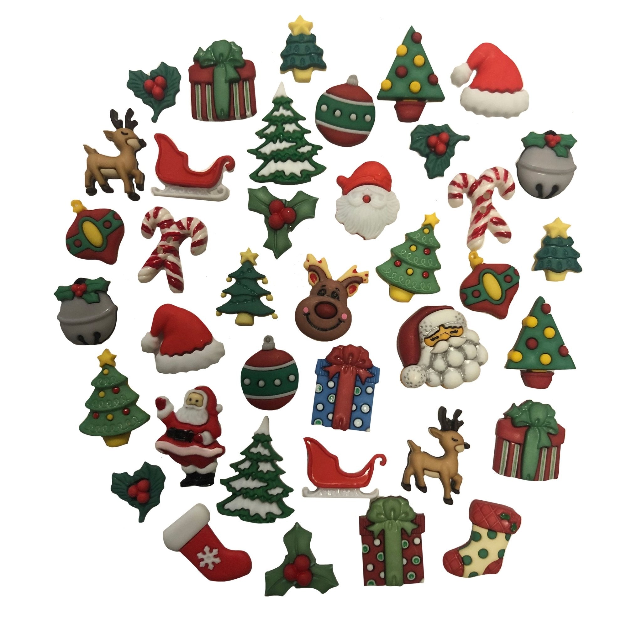 Christmas Novelty Buttons Assortment - Buttons Galore and More