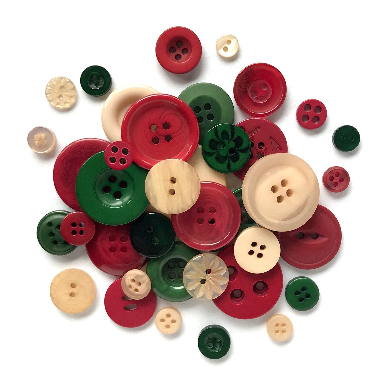 White Buttons for Crafts Sewing Scrapbooks and Quilts. Assorted sizes  including small white buttons| Buttons Galore and More