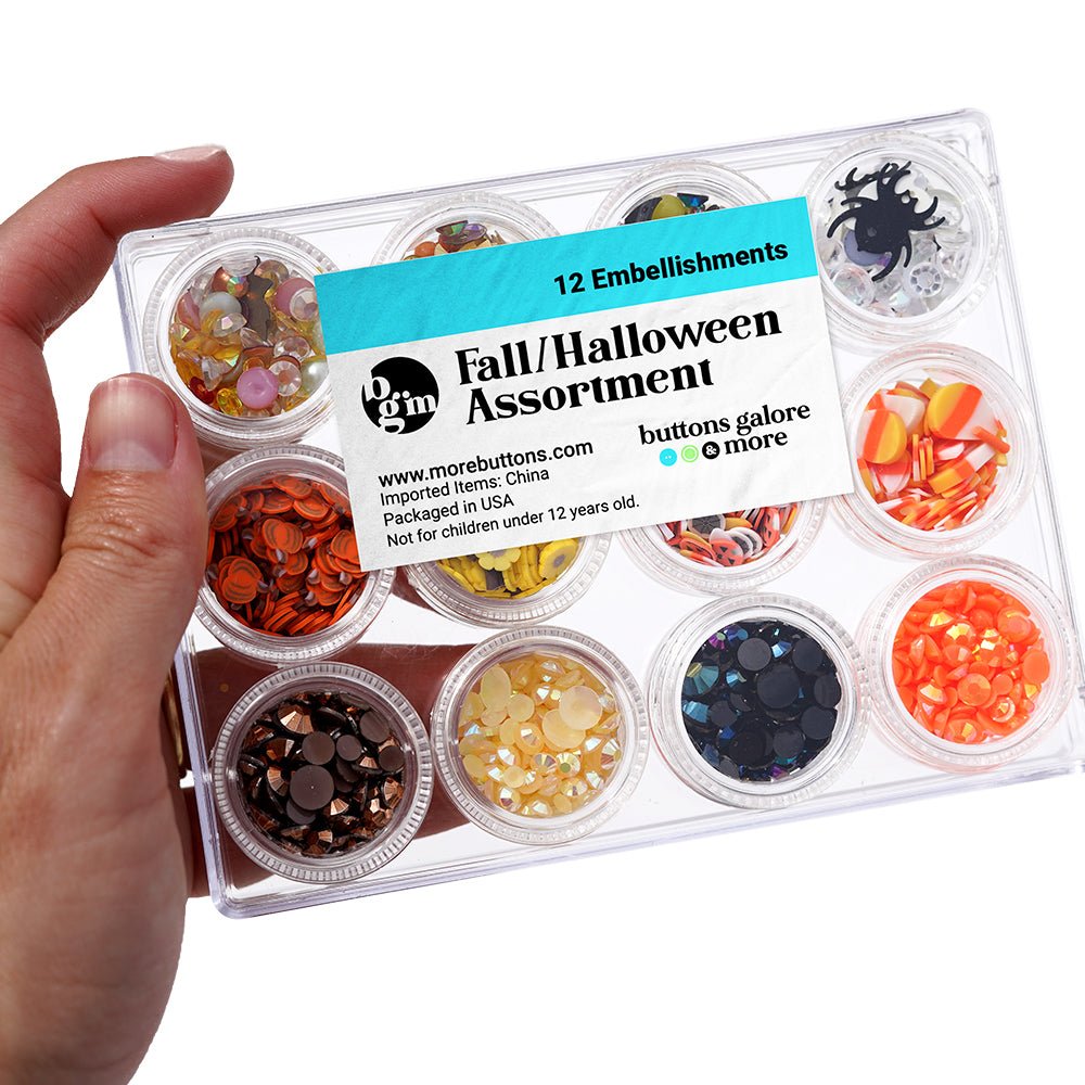 Fall Halloween Embellishment Assortment - Buttons Galore and More