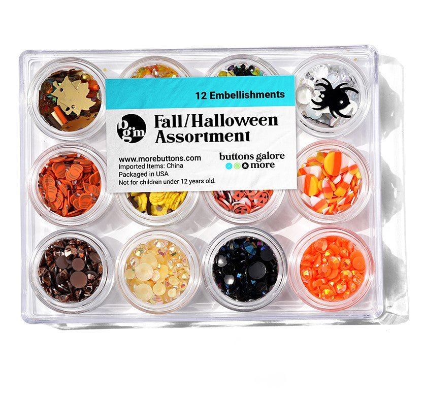 Fall Halloween Embellishment Assortment - Buttons Galore and More