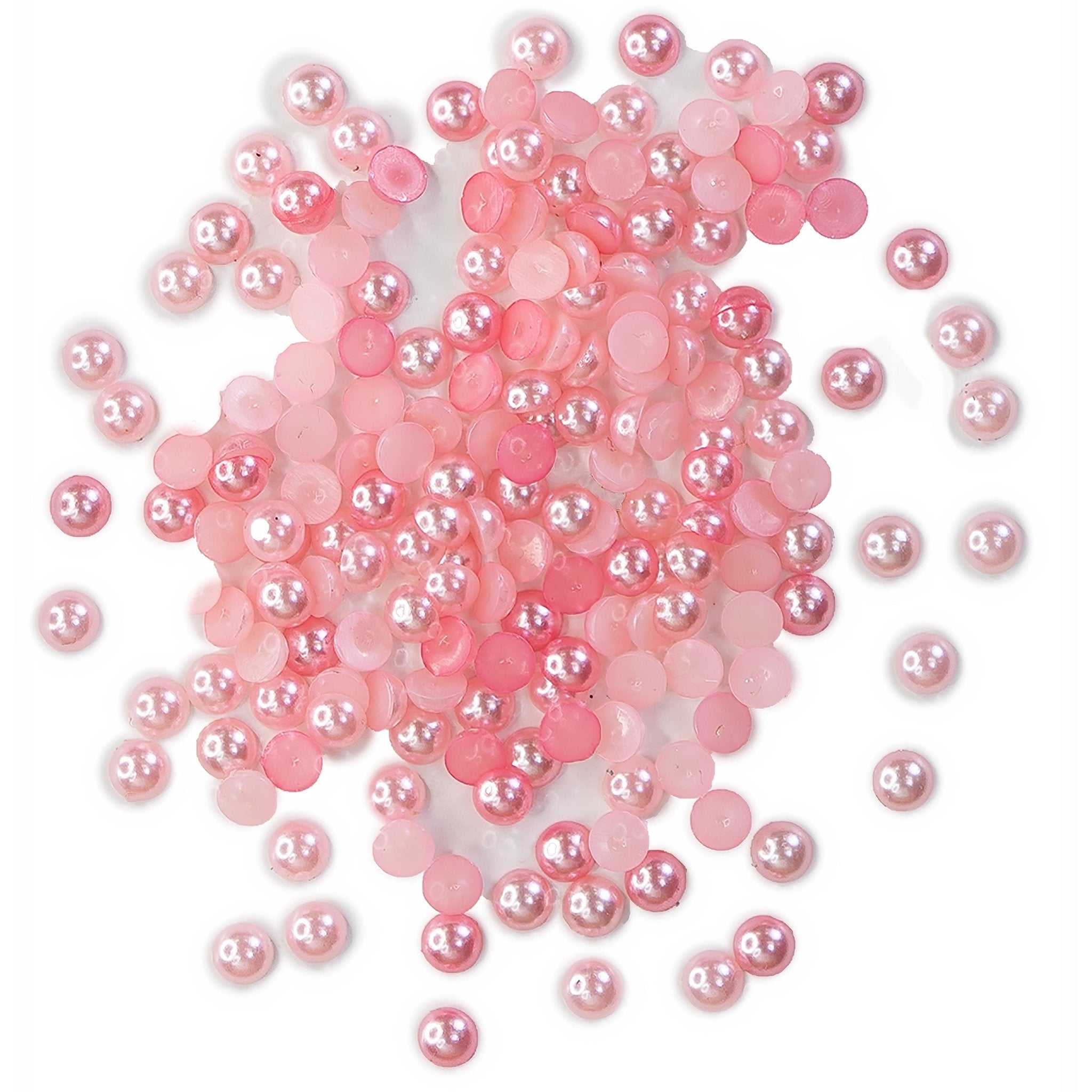 Flat Back Pearls - Bright Colors - Buttons Galore and More