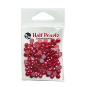 Flat Back Pearls - Three Bright Colors - Buttons Galore and More