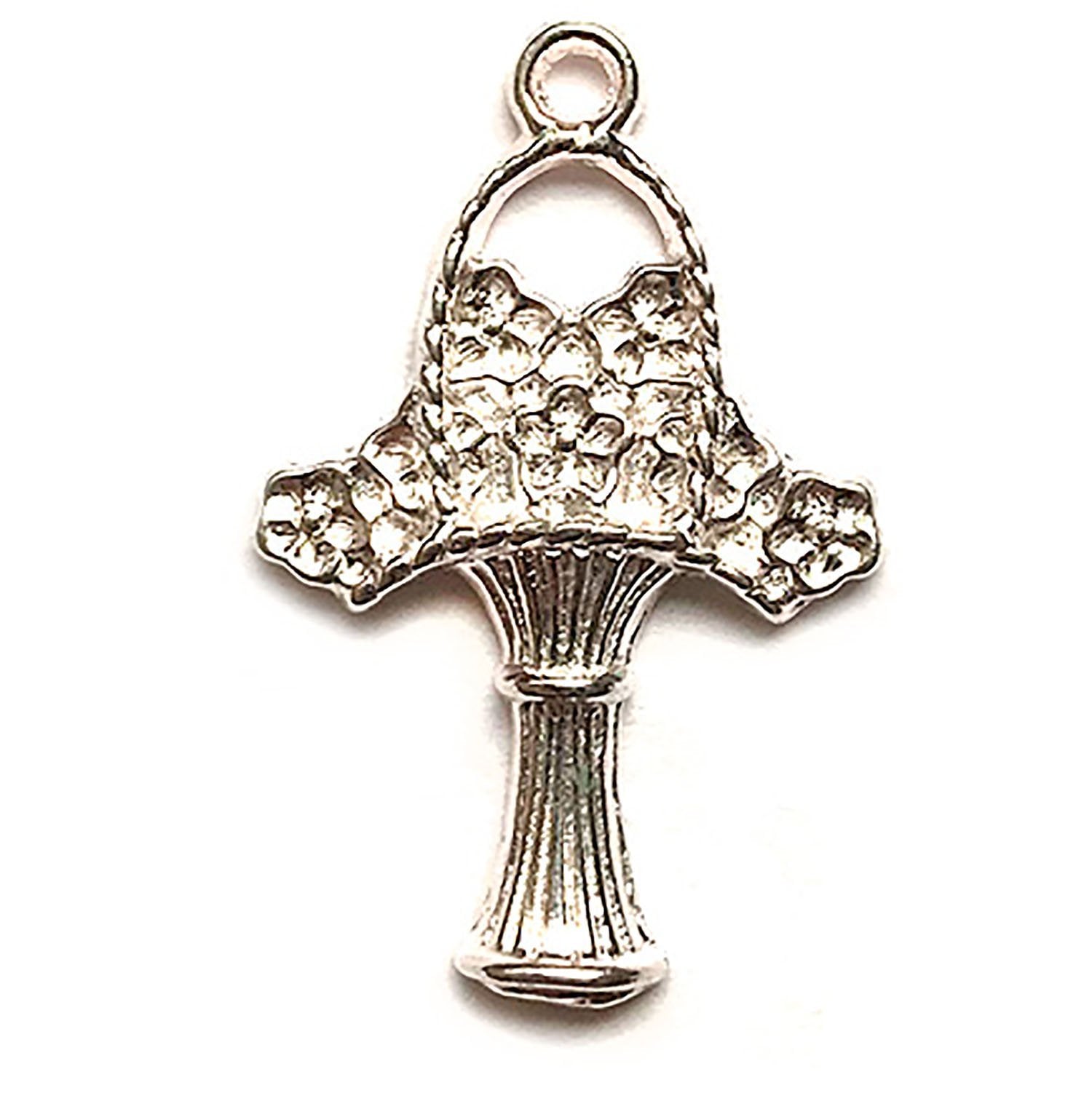 Flower Bouquet Charm - Buttons Galore and More