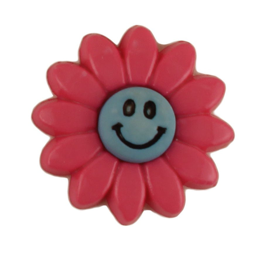 Flower with Smiley Face - Buttons Galore and More