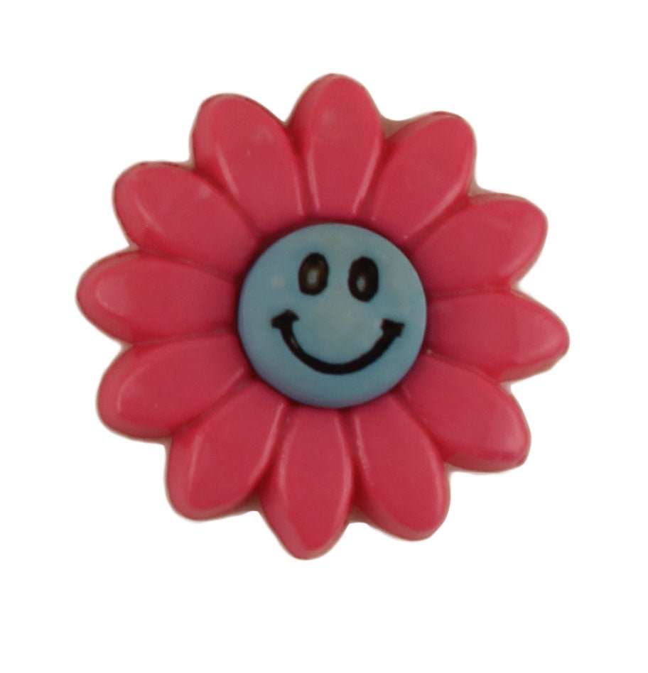 Flower with Smiley Face - Buttons Galore and More