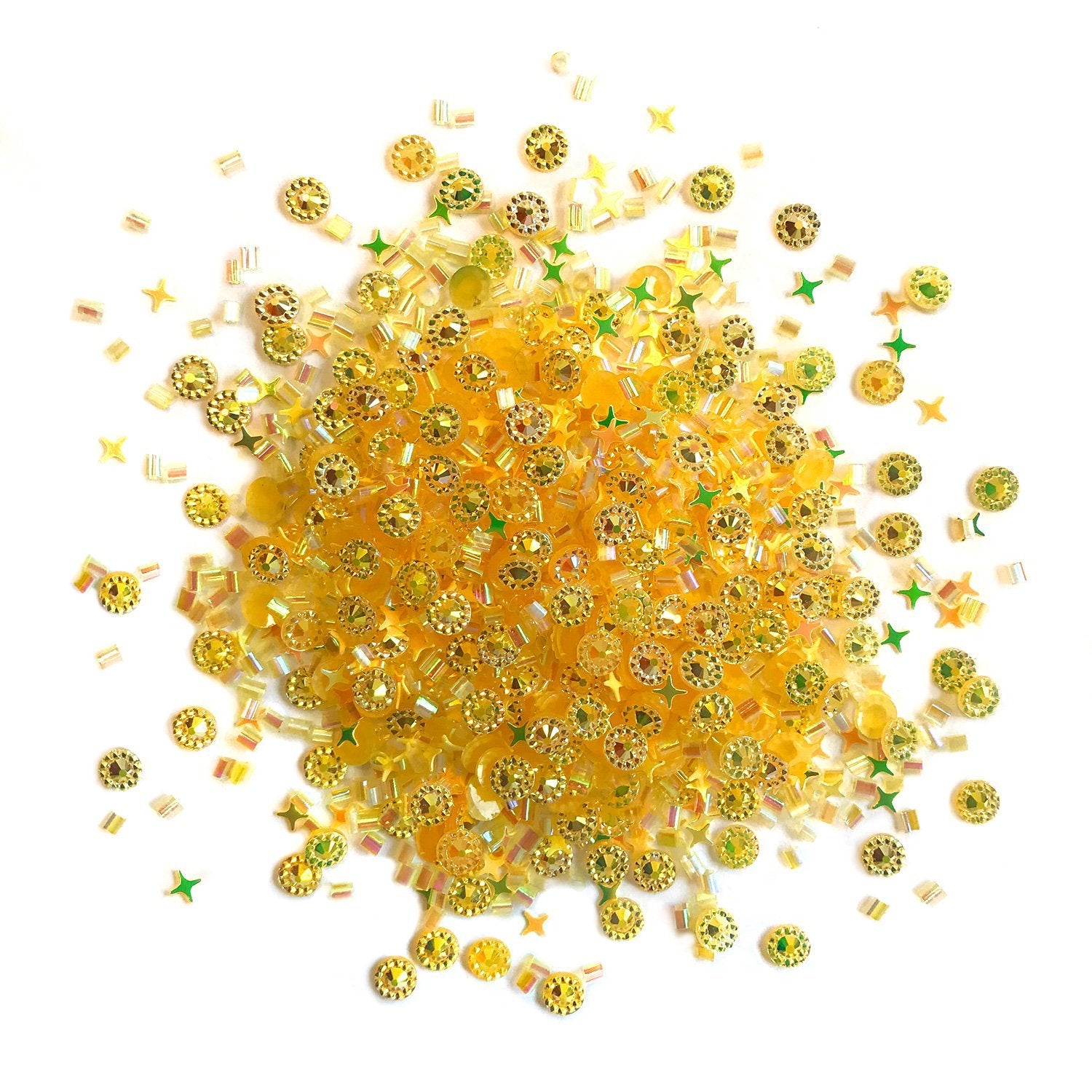 Golden Yellow Gems & Jewels for Crafts & Jewelry Making, Buttons Galore