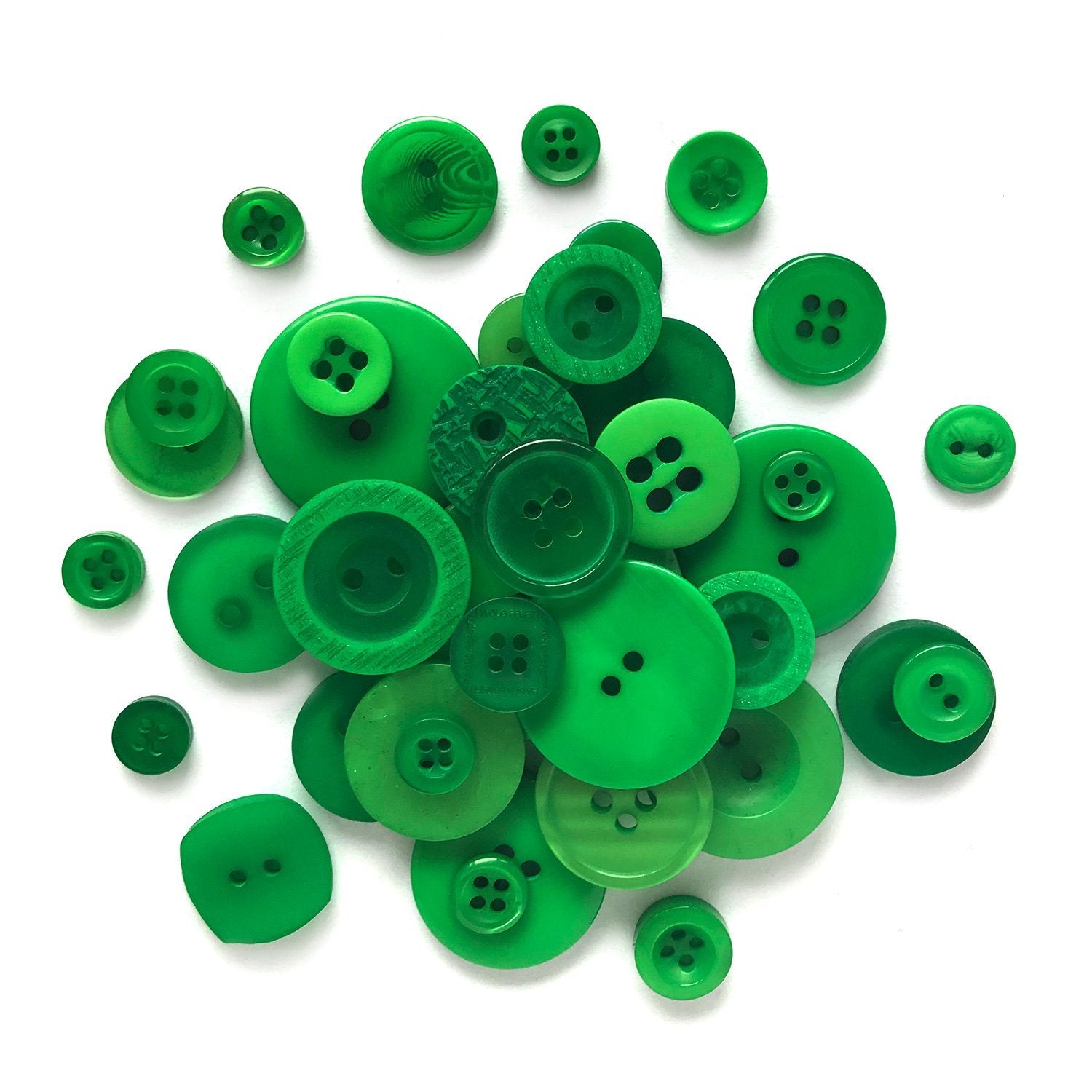 Qovydx 1600Pcs Green Buttons for Crafts Assorted Sizes Buttons Green in  Bulk Green Craft Buttons Assortment Christmas Buttons
