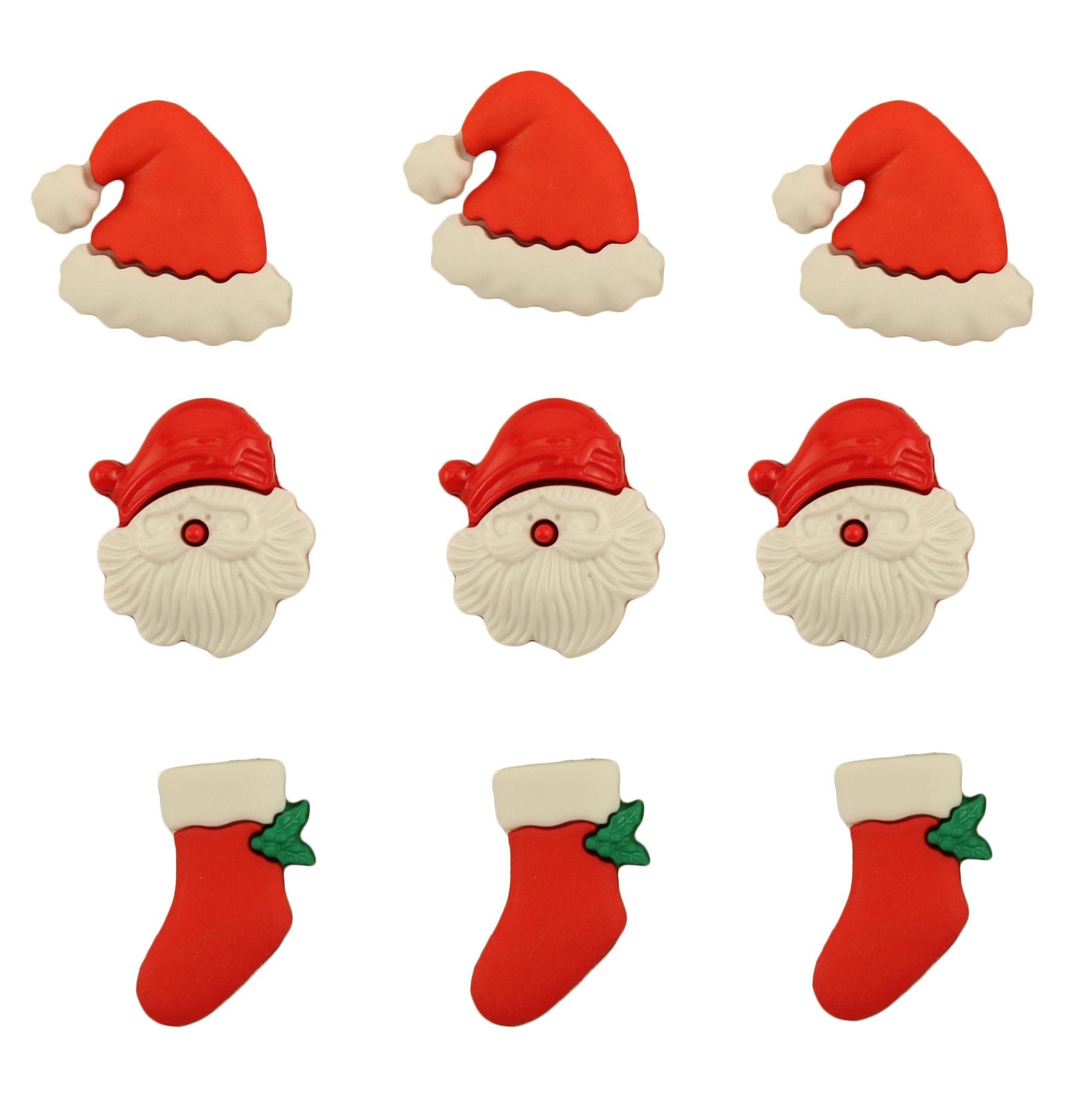 Santa Claus Christmas Buttons for Sewing and Crafts