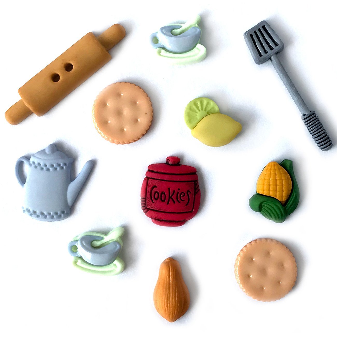 Buttons Galore Kitchen in plastica Resistente Elegante con Bottoni Buttons Galore Kitchen in plastica Resistente Elegante con Bottoni