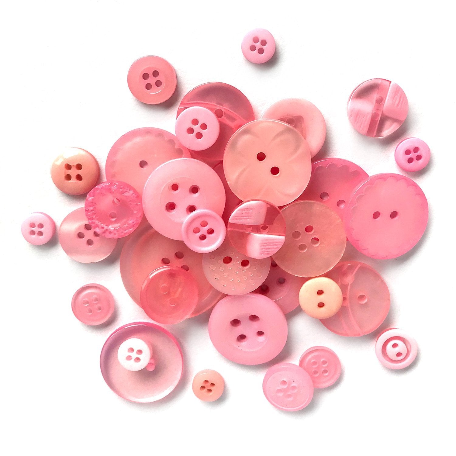 Basic hot pink buttons