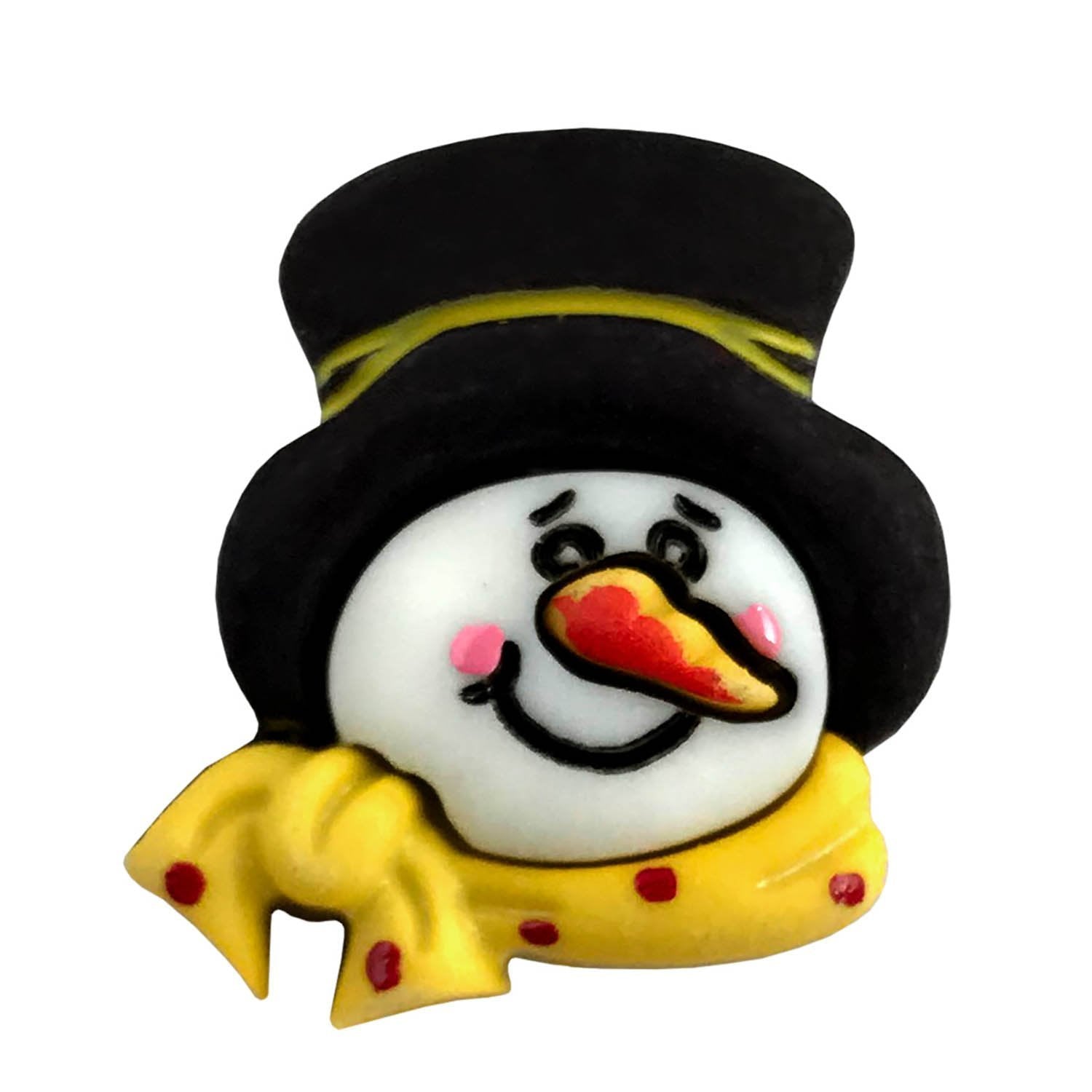 Snowman with Hat - Buttons Galore and More