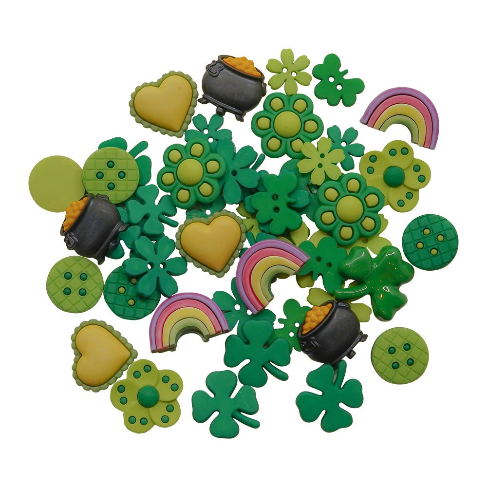 St. Patrick's Day Novelty Button Assortment - Buttons Galore and More