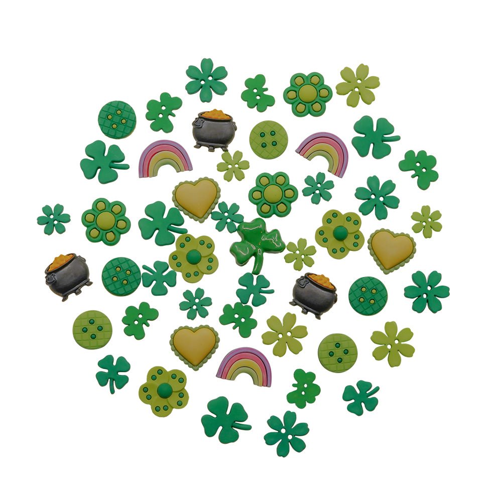 St. Patrick's Day Novelty Button Assortment - Buttons Galore and More