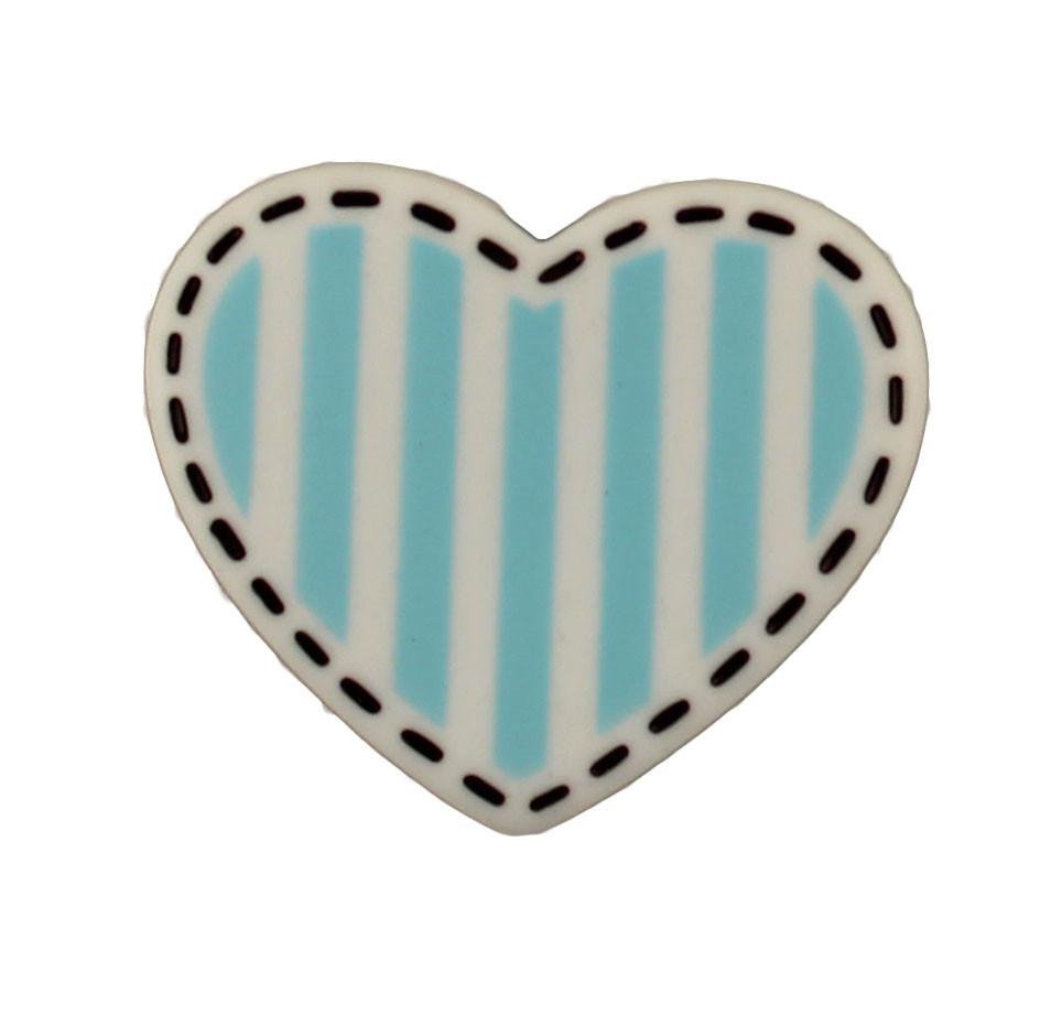 Striped Heart-- B1011 - Buttons Galore and More