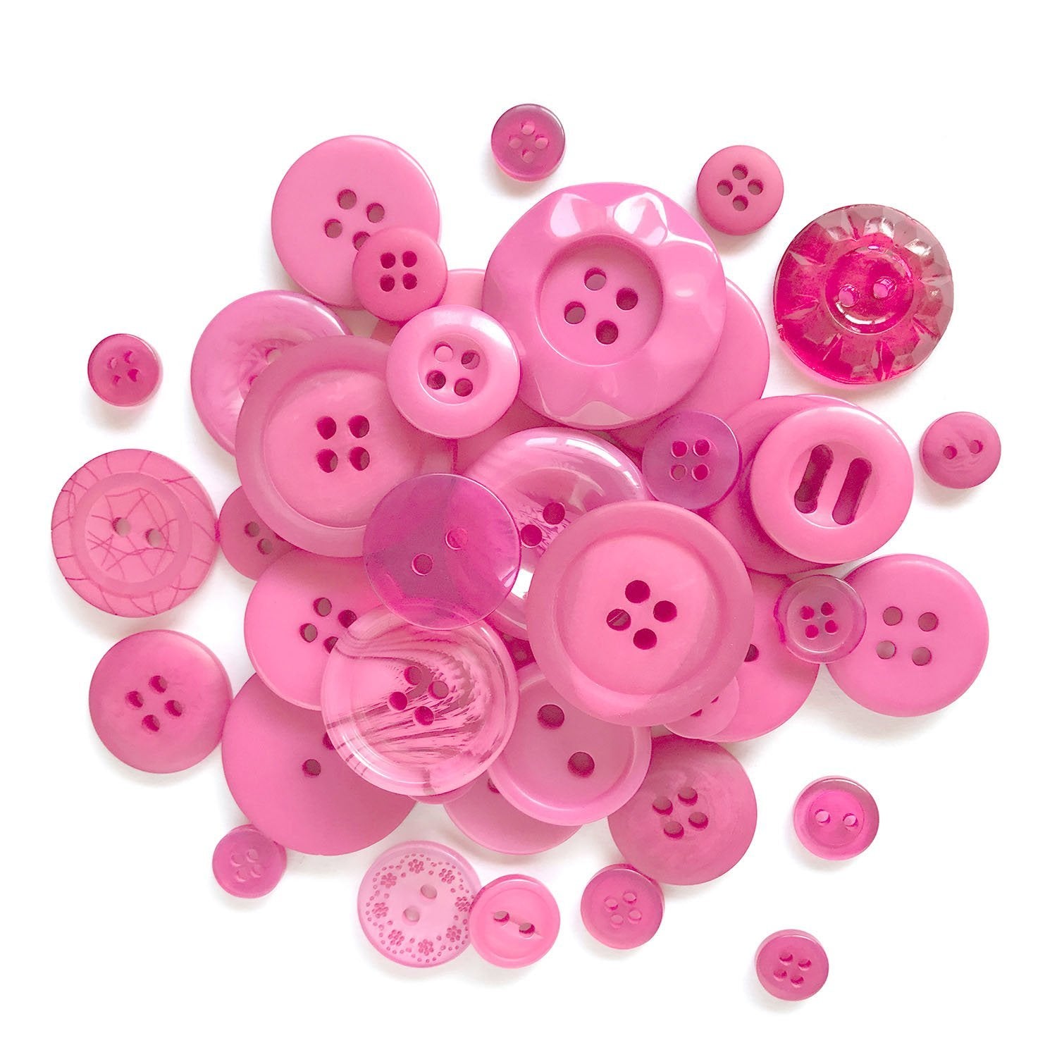 Carnation Pink Bulk Buttons