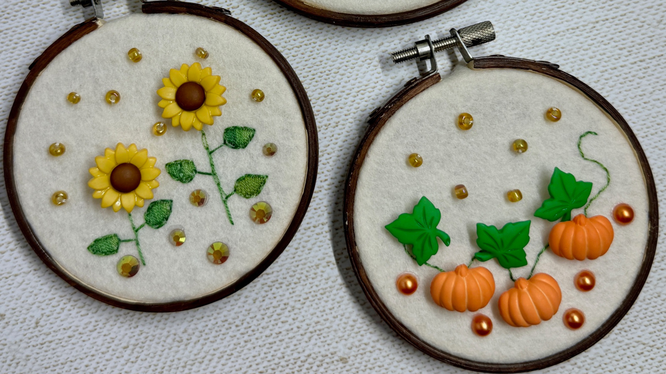 Charming Fall Embroidery Hoops