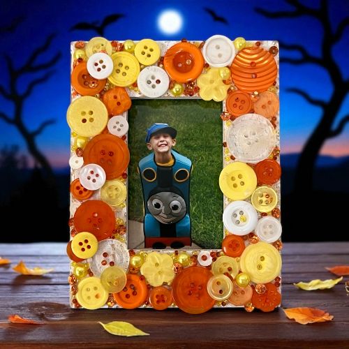 Halloween Button Frame