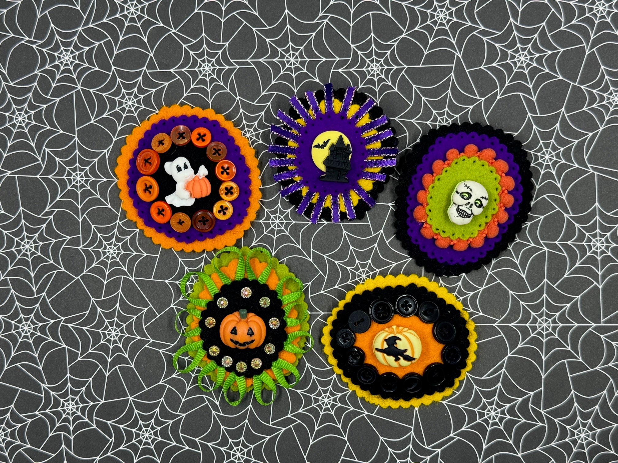 Halloween Felt Brooches