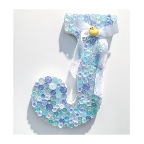 DIY Duckling “J” Button Monogram