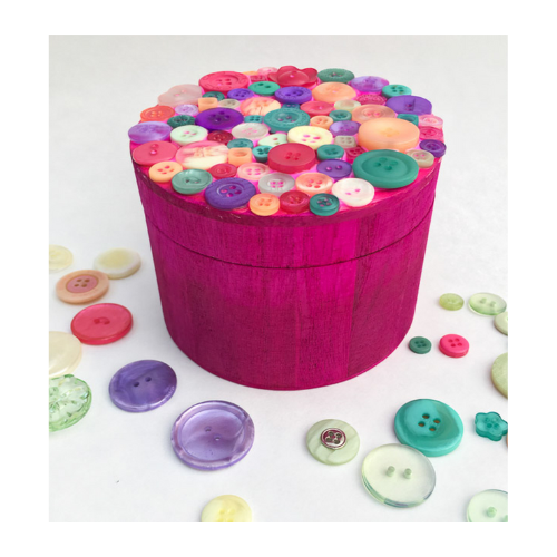 DIY Rainbow Button Keepsake Box – Buttons Galore and More